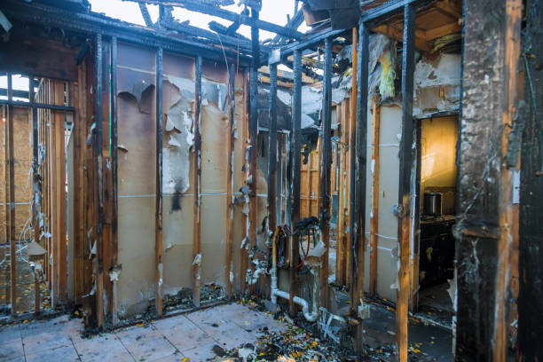 Professional Fire Damage Repair technician working in Aston, PA